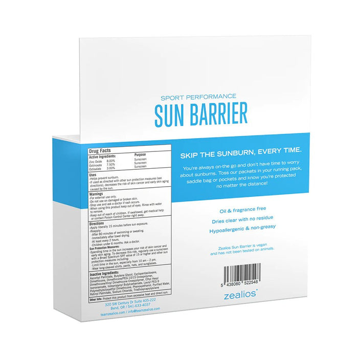 Zealios Sun Barrier SPF 45 Sunscreen - 0.34oz 10ct Box