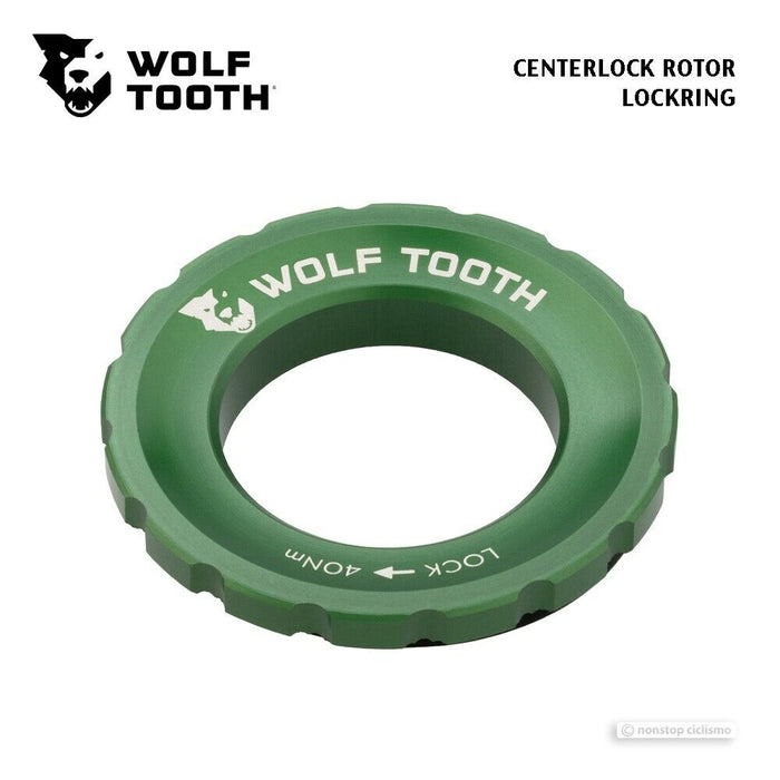 Wolf Tooth Centerlock Disc Brake Rotor Lockring : GREEN