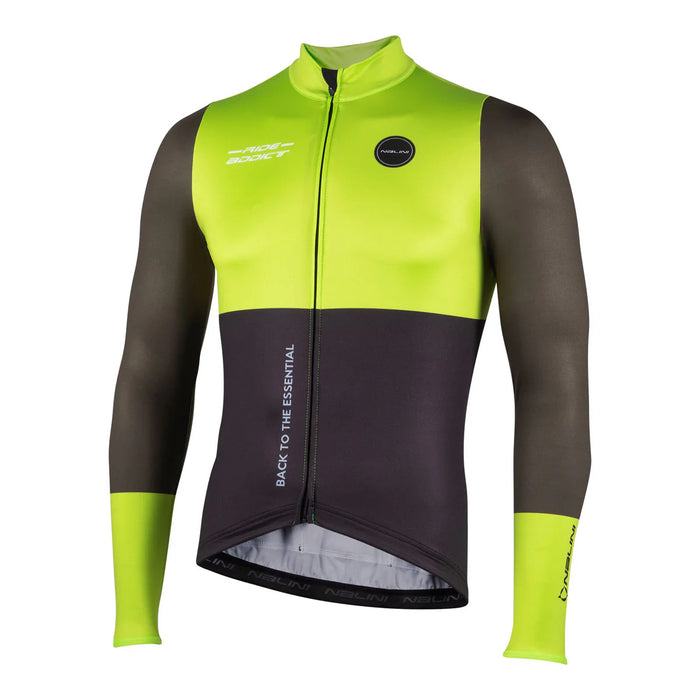 Nalini WARM FIT Long Sleeve Jersey : Green/Black