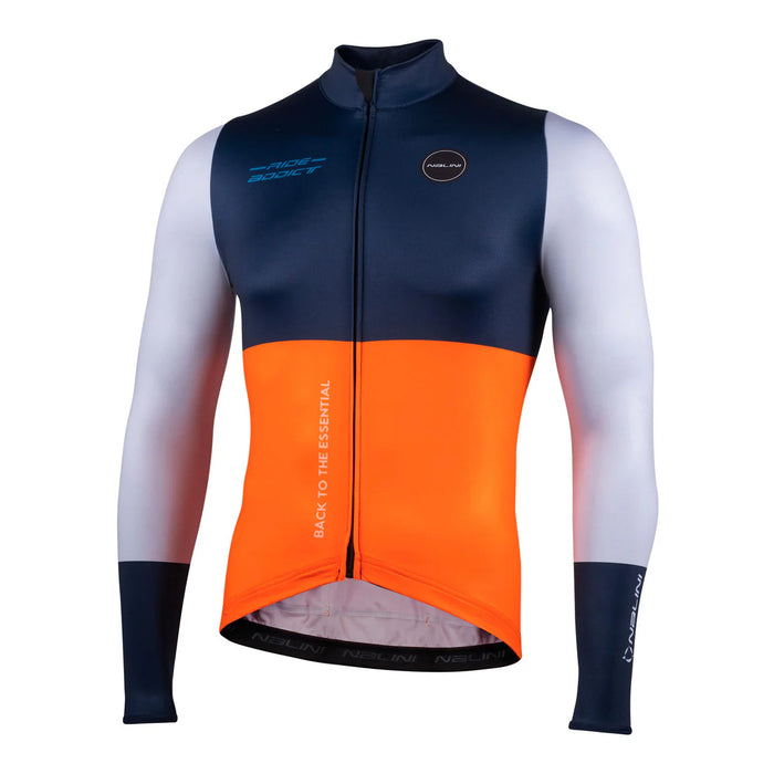 Nalini WARM FIT Long Sleeve Jersey : Blue/Orange