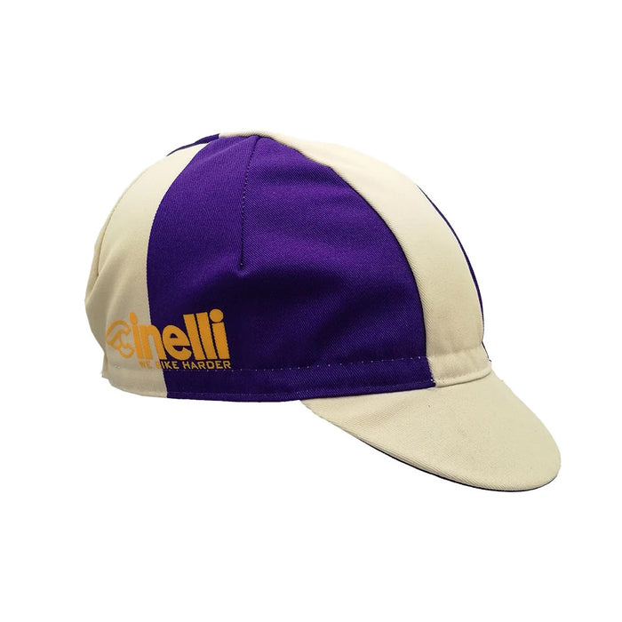 Cinelli Cycling Cap : WE BIKE HARDER PURPLE