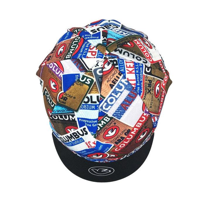 CINELLI COLUMBUS CYCLING CAP : COLUMBUS MULTITAG COLLAGE