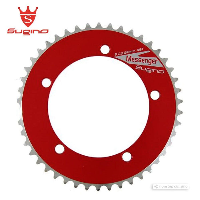 Sugino MESSENGER RD Track Chainring : 1/8" RED