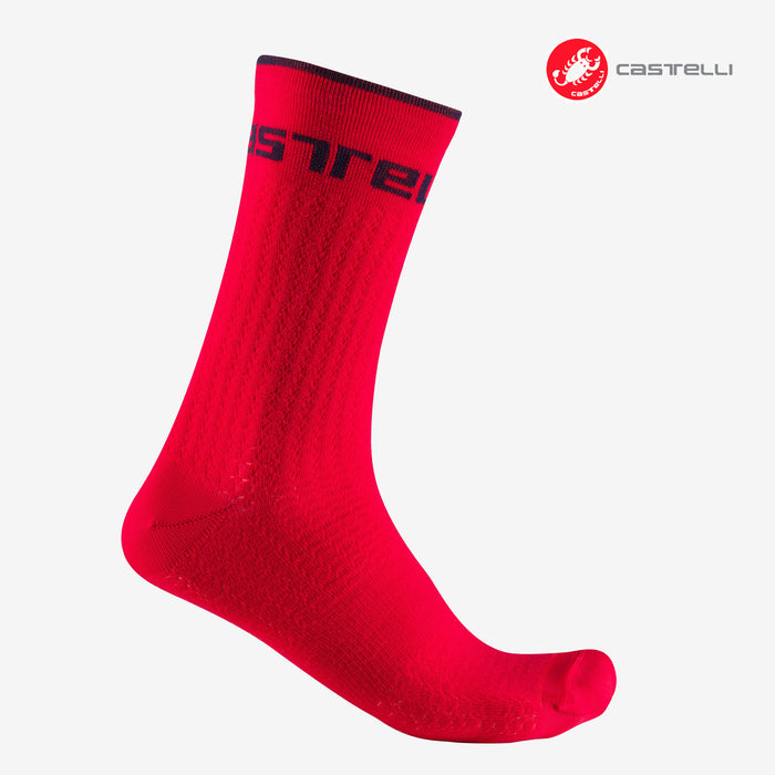 CASTELLI DISTANZA 20 Wool Socks : POMPEIAN RED