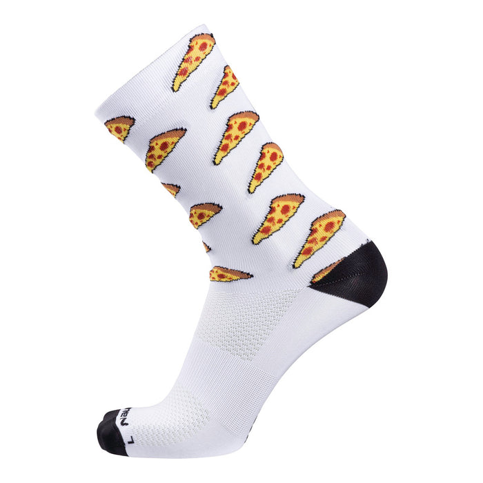 NALINI COMIC Socks : WHITE/PIZZA PRINT