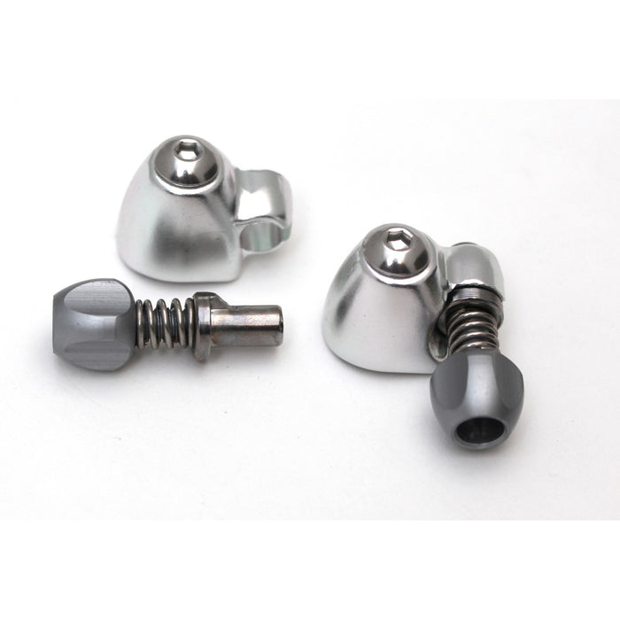IRD Aluminum Quick-Release Downtube Cable Stops w/Barrel Adjuster : SILVER