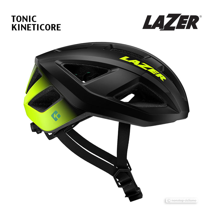Lazer TONIC KINETICORE Road Helmet : BLACK/FLASH YELLOW