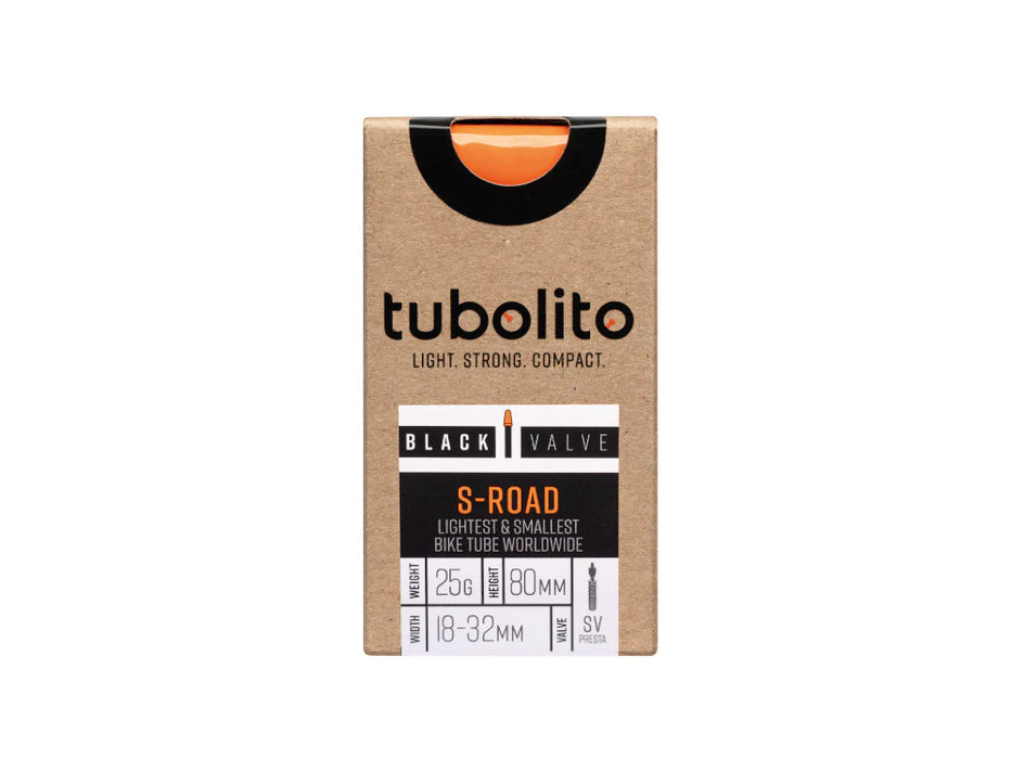 Tubolito S-TUBO ROAD BLACK VALVE Disc Brake Only : 700x18-32c 80 mm