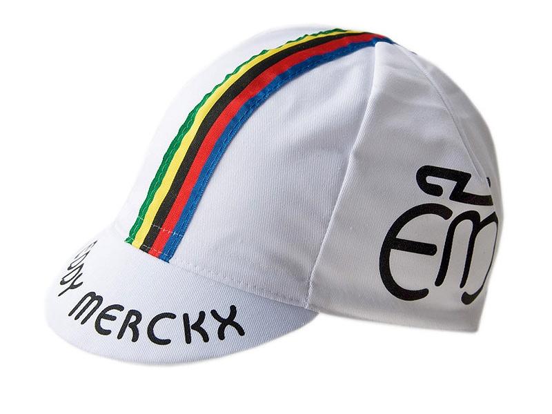 EDDY MERCKX WORLD CHAMPION TEAM CYCLING CAP : WHITE