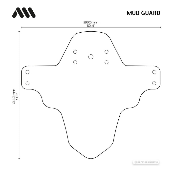 All Mountain Style MUDGUARD Front Fender : WHITE/BLACK