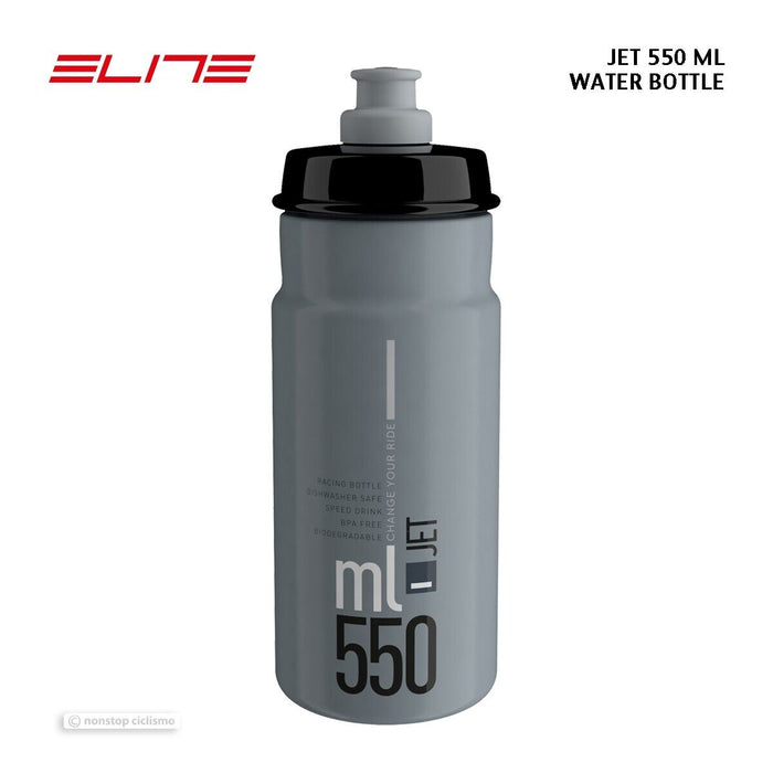 Elite JET Water Bottle : 550ml GREY/BLACK
