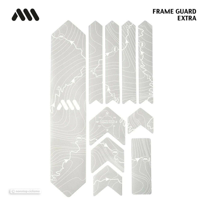 All Mountain Style HONEYCOMB EXTRA Frame Guard Protection : TRACKS WHITE