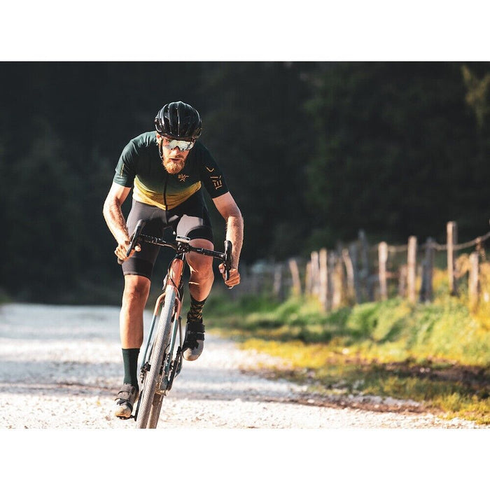Campagnolo EKAR SLEGE Gravel Cycling Jersey : GREEN/OCHRE