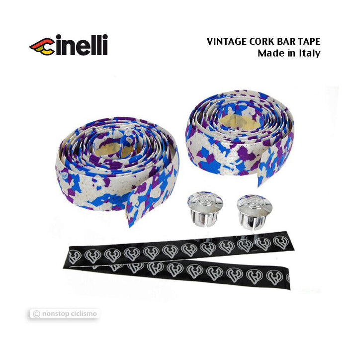 NOS VINTAGE Cinelli CORK Handlebar Tape MICROSPLASH WHITE - Made in Italy!