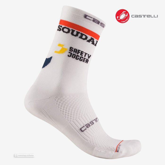 SOUDAL QUICKSTEP 2023 Pro Team ROSSO CORSA PRO 15 Socks by Castelli