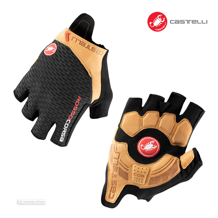 Castelli ROSSO CORSA PRO V Gloves : BLACK/TAN