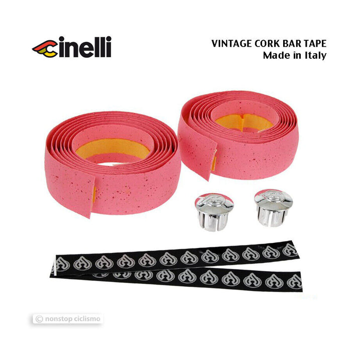 NOS VINTAGE Genuine Cinelli CORK Handlebar Tape : PINK - Made in Italy!
