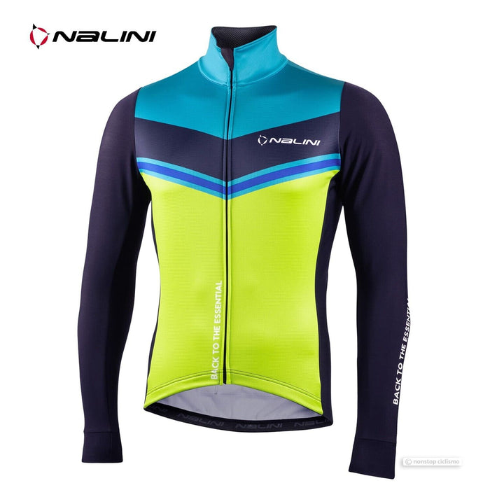 Nalini ASFALTO Winter Cycling Jacket : BLUE/GREEN/TURQUOISE
