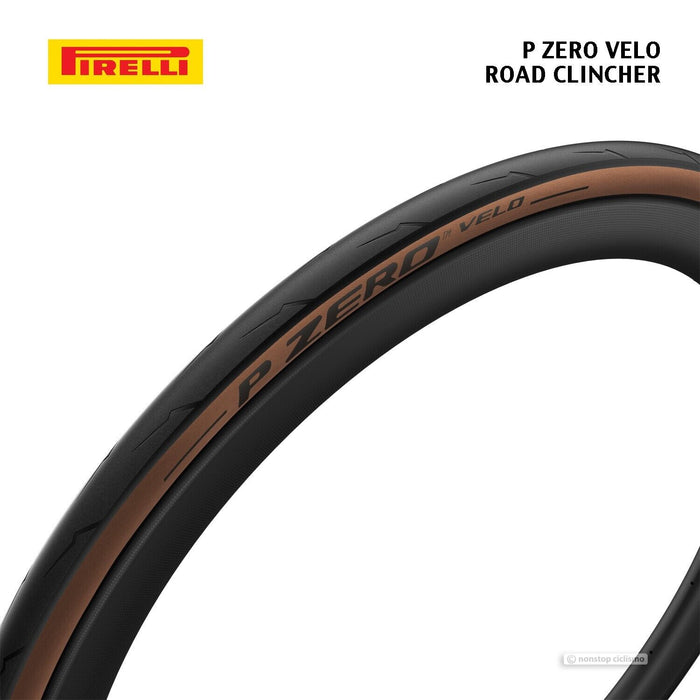 Pirelli P ZERO VELO Clincher Road Bike Tire : 700x25 mm TANWALL