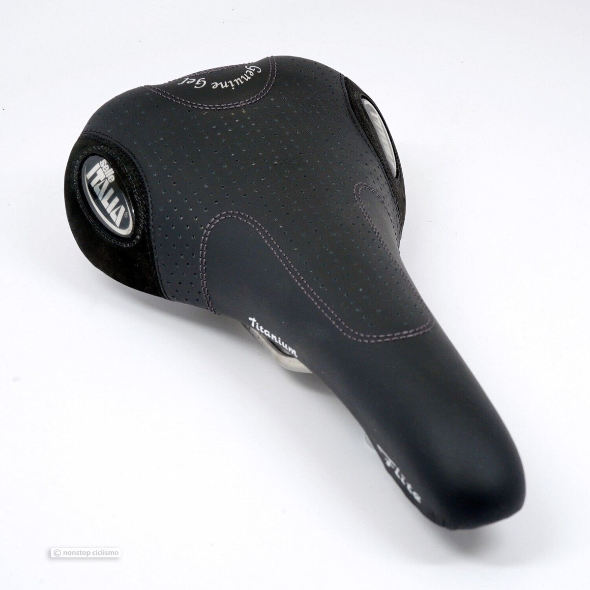 SELLE DE VELO Italia Genuine Gel Flite Titanium Bleue Old Bicycle SELLE DE VELO Italia Genuine Gel Flite Titanium Bleue Old Bicycle