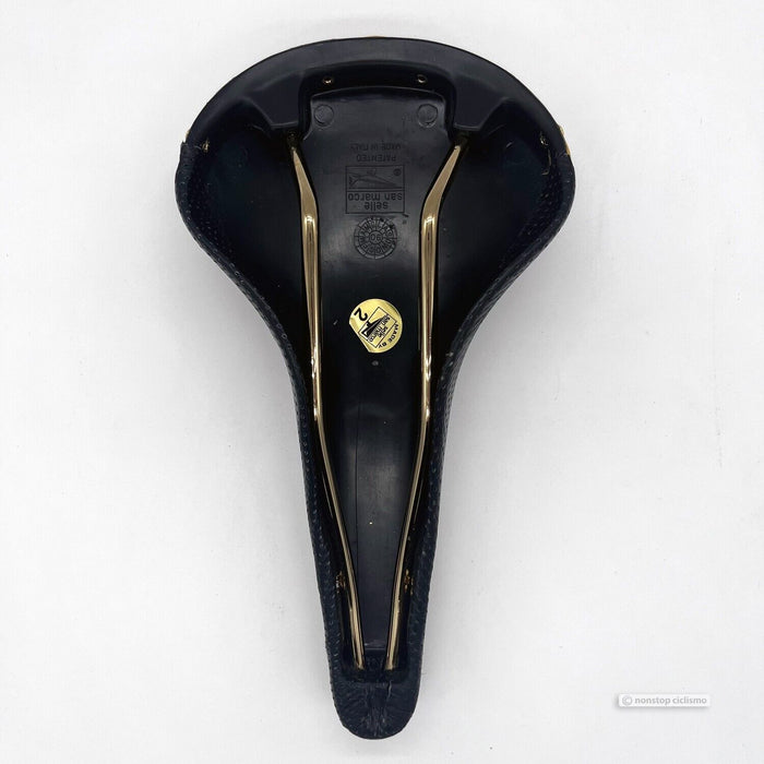 NOS Vintage Selle San Marco ROLLS Saddle : STEEL RAIL PERFORATED BLACK