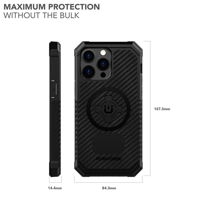 Rokform RUGGED iPhone 14 PRO MAX Phone Case : BLACK
