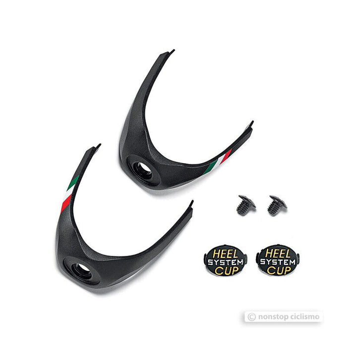SIDI Replacement NON-ADJUSTABLE HEEL CUP Retention System : BLACK/TRICOLOR