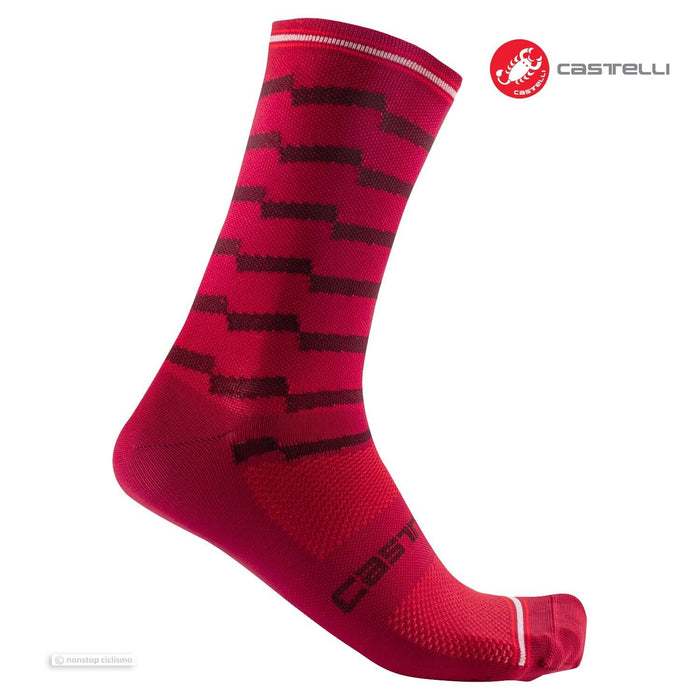 Castelli UNLIMITED 18 Socks : DARK RED/BORDEAUX