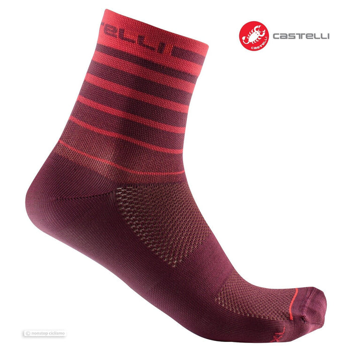 Castelli SPEED STRADA 12 Socks : BORDEAUX