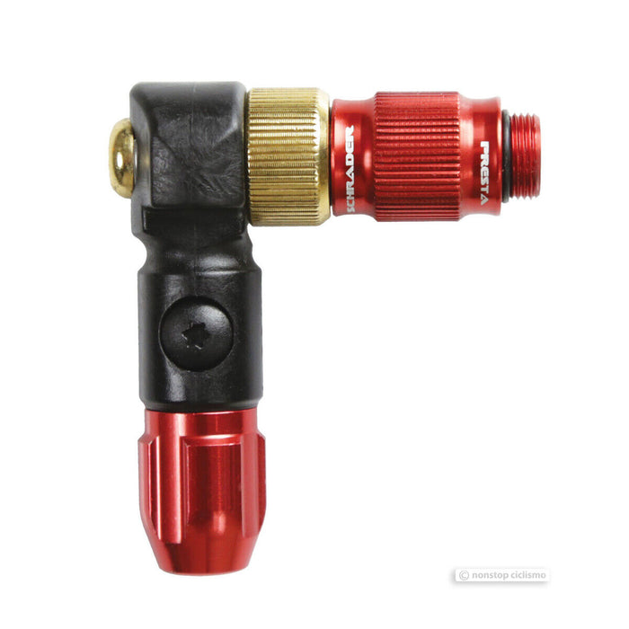 Lezyne ABS-1 PRO HP High Pressure Bicycle Pump Chuck : RED