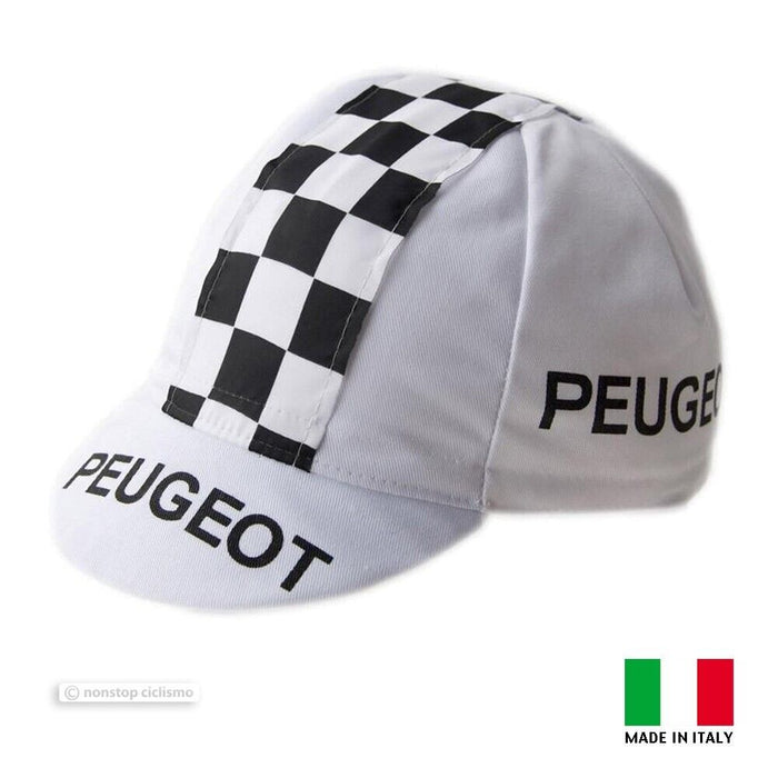 PEUGEOT CHECKERED Pro Team Classic Cycling Cap - MADE IN iTALY!