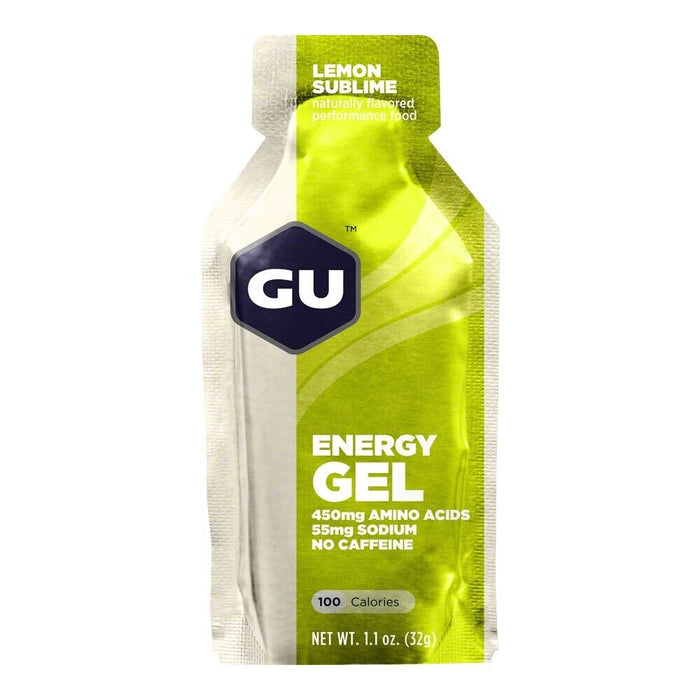 GU ORIGINAL ENERGY GEL : CAFFEINE-FREE LEMON SUBLIME - Box of 24