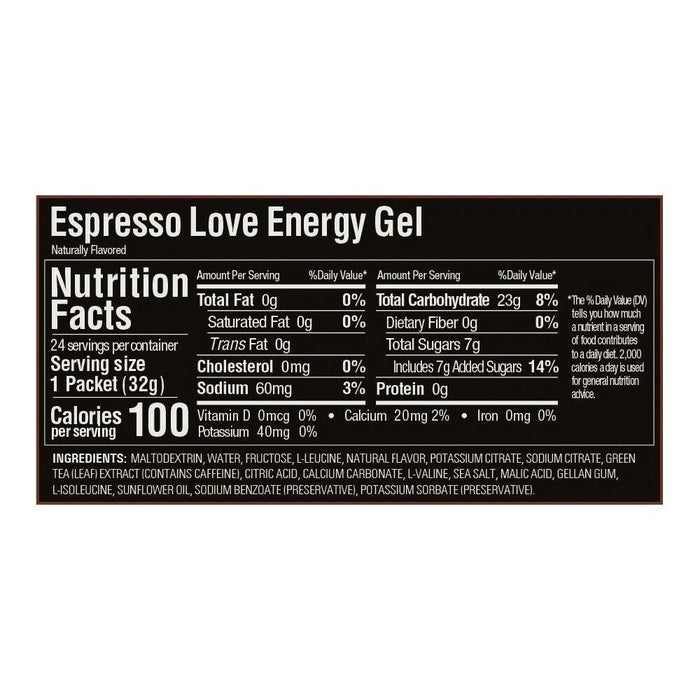 GU ORIGINAL ENERGY GEL : ESPRESSO LOVE - Box of 24