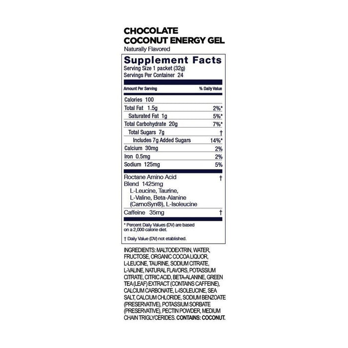 GU ROCTANE ENERGY GEL : CHOCOLATE COCONUT - Box of 24