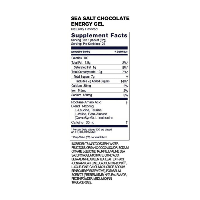 GU ROCTANE ENERGY GEL : SEA SALT CHOCOLATE - Box of 24