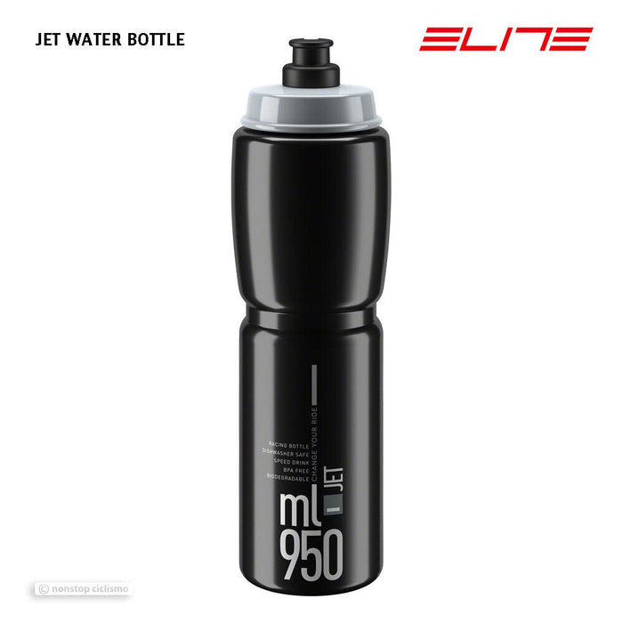 Elite JET Water Bottle : 950ml BLACK/GREY