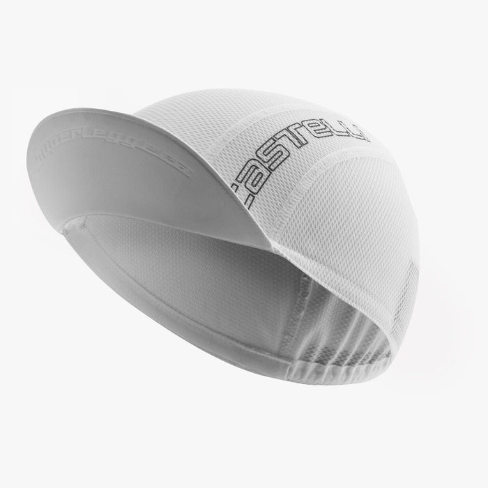 Castelli A/C 2 Summer Vented Cycling Cap : WHITE/COOL GREY