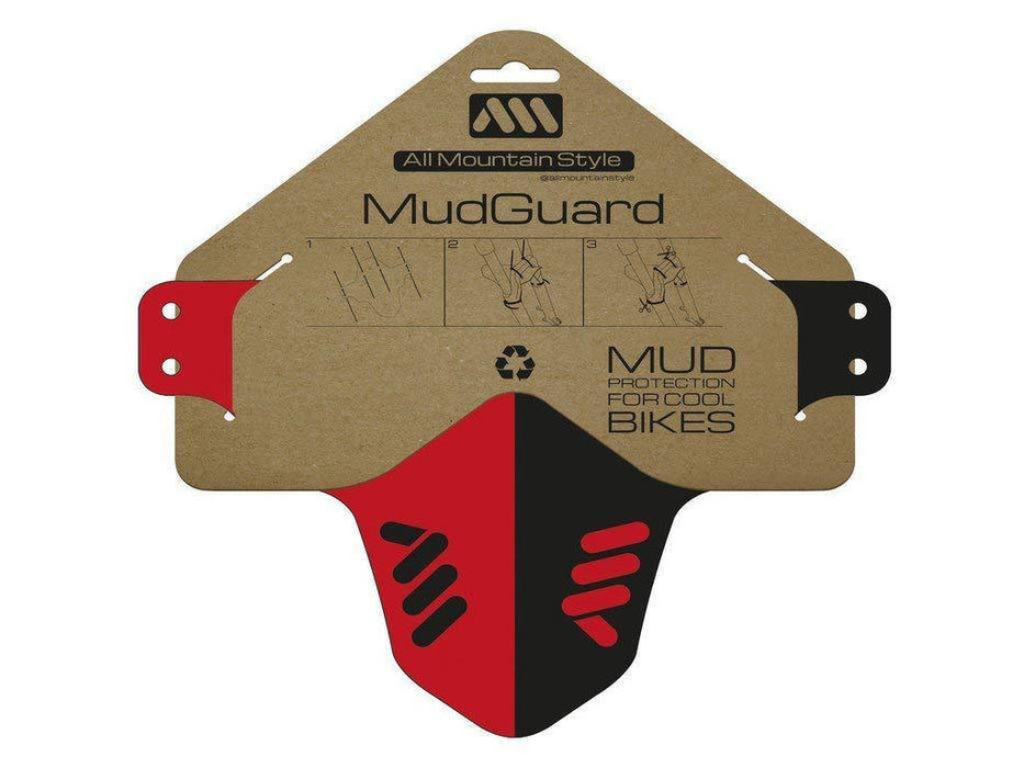 All Mountain Style MUDGUARD Front Fender : RED/BLACK
