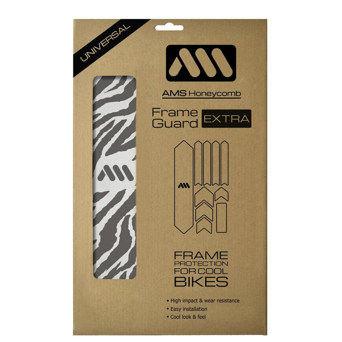 All Mountain Style HONEYCOMB EXTRA Frame Guard Protection : CLEAR ZEBRA