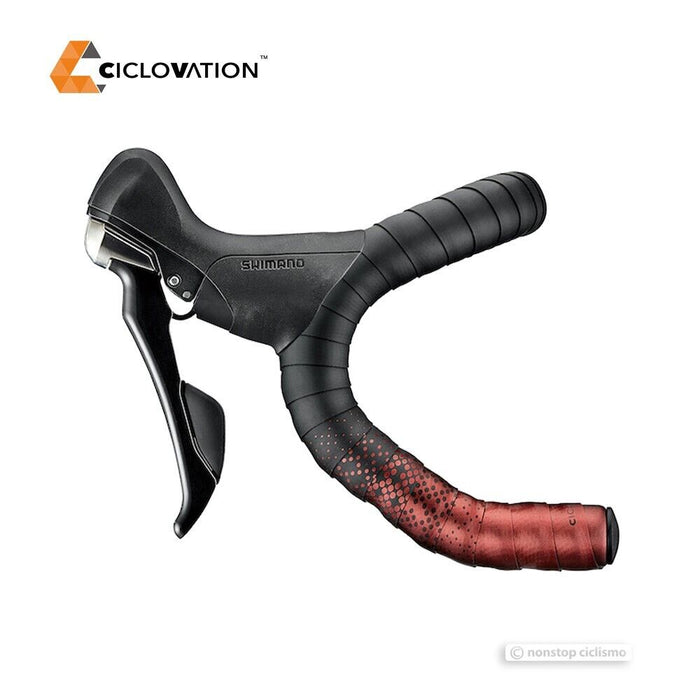 Ciclovation LEATHER TOUCH SHINING METALLIC Handlebar Tape : RUBY RED