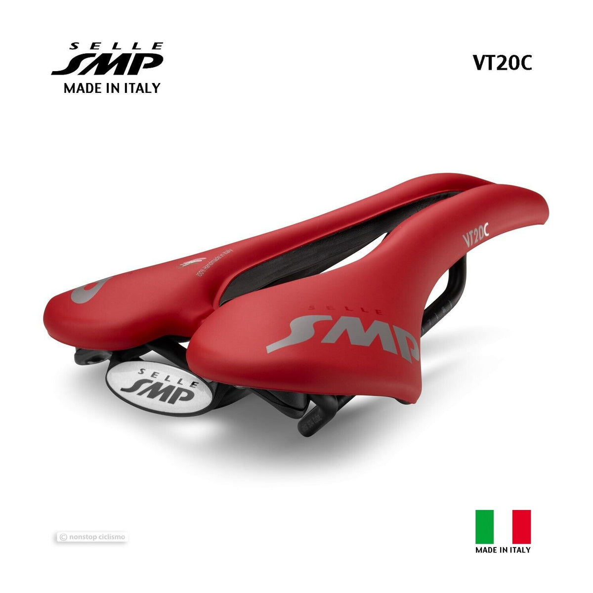 Selle SMP VT20C Saddle : RED — Nonstop Ciclismo Gear