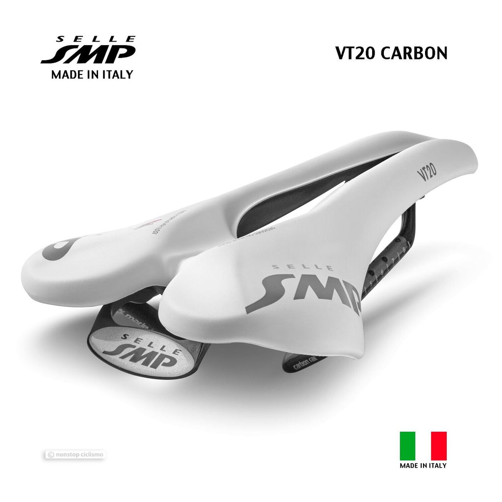 Selle SMP VT20 CARBON Saddle : WHITE — Nonstop Ciclismo Gear