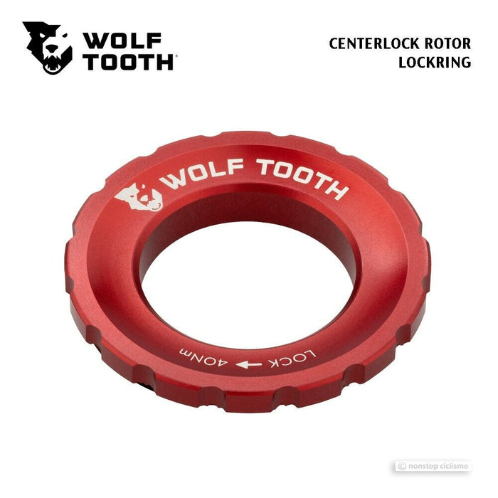 Wolf Tooth Centerlock Disc Brake Rotor Lockring : RED