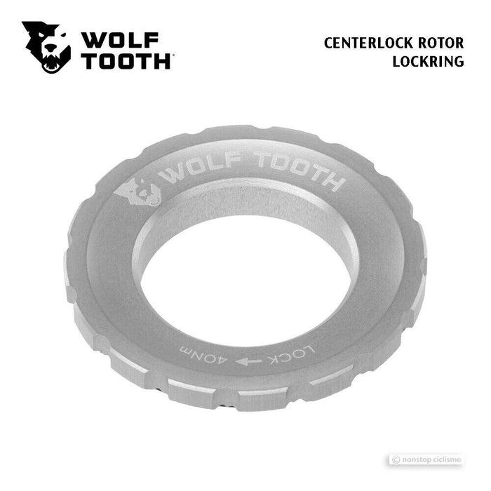 Wolf Tooth Centerlock Disc Brake Rotor Lockring : SILVER
