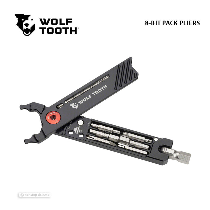 Wolf Tooth 8-BIT PACK PLIERS : BLACK/RED