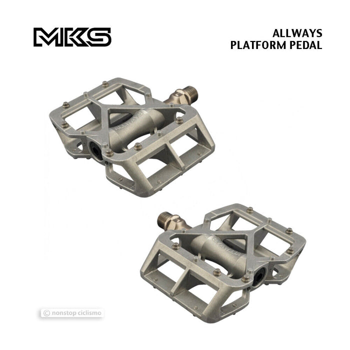 MKS ALLWAYS Platform Pedals : 9/16" SILVER