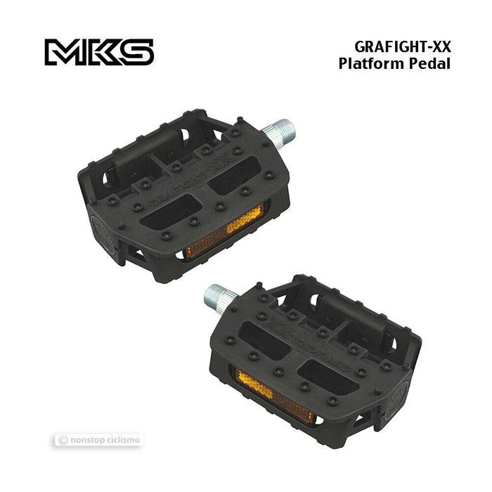 MKS GRAFIGHT-XX Platform Pedals : 1/2" BLACK