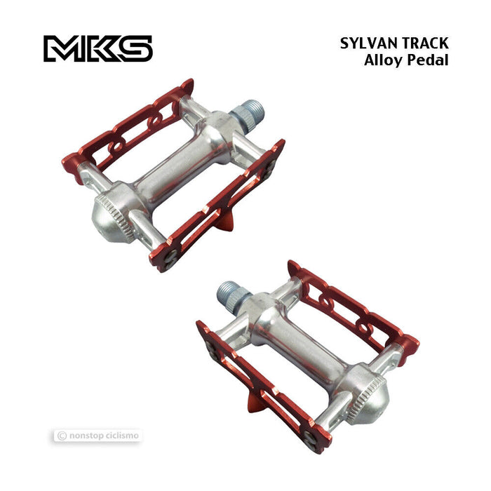 MKS SYLVAN TRACK Platform Pedals : RED
