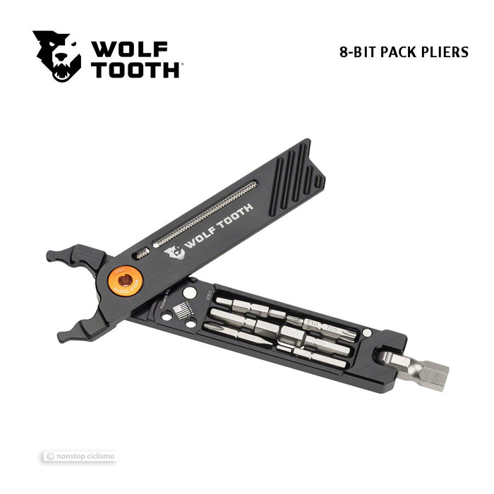 Wolf Tooth 8-BIT PACK PLIERS : BLK/ORANGE