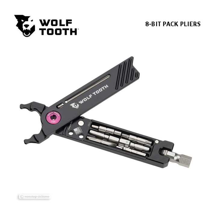Wolf Tooth 8-BIT PACK PLIERS : BLK/PURPLE